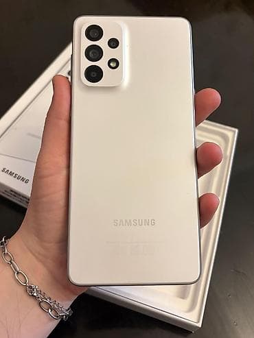 telefon 60 azn: Samsung Galaxy A73 5G, 128 GB, rəng - Ağ, İki sim kartlı — 2