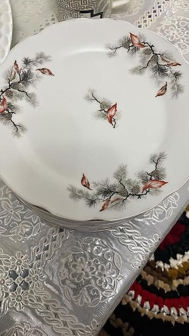 qoz lepesi: Boşqablar, rəng - Ağ, Keramika — 2