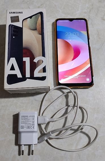 Elektronika: Samsung Galaxy A12, 64 GB, rəng - Qara, İki sim kartlı — 1