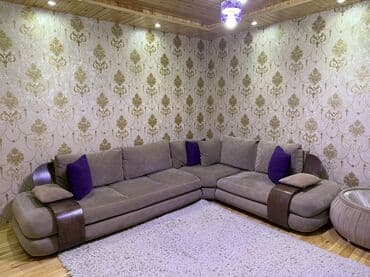 чехлы на диван бишкек: Угловой диван, Б/у, Нераскладной, Без подьемного механизма, Ткань, Нет доставки — 3