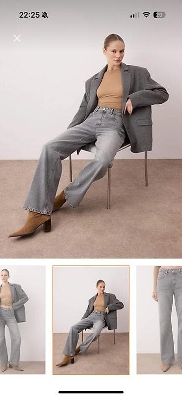 cins yubka: Cinslər, Trendyolmilla, M, rəng - Boz — 2