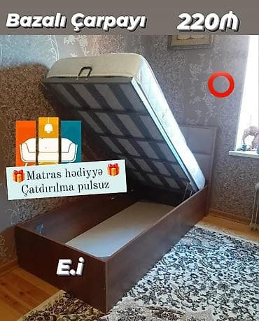 Bazalı çarpayı – 220₼ - Açılan qaz mexanizmi ilə geniş daxili baza lalafo.az -da Bazalı çarpayı – 220₼ - Açılan qaz mexanizmi ilə geniş daxili baza