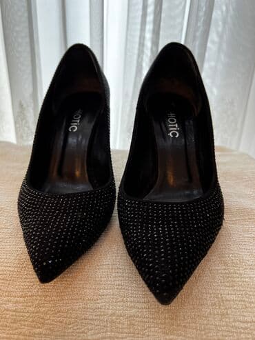 derihan ayakkabı: Tuflilər, Ölçü: 39, rəng - Qara, İşlənmiş — 1