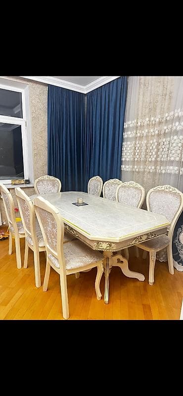 Qonaq otağı üçün, Açılmayan, 8 stul