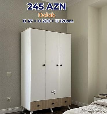 *3Qapılı dolab* Yeni sifarişlə hazırlanır rəng seçimi var😊 olcu 120×47 lalafo.az -da *3Qapılı dolab* Yeni sifarişlə hazırlanır rəng seçimi var😊 olcu 120×47