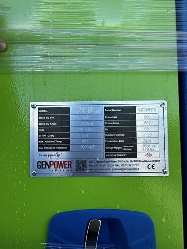 3 faza generator: 528kw-660kva Genpower Istehsalci olke:Turkiye Mator:Inter Zemanet:3il — 2