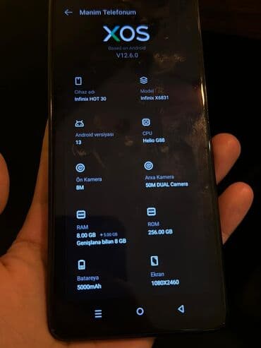 telfonu: Infinix Hot 30, 256 GB, rəng - Qara — 1