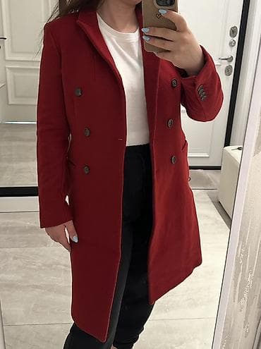 zara xs: Palto, Zara, XS, rəng - Qırmızı — 4
