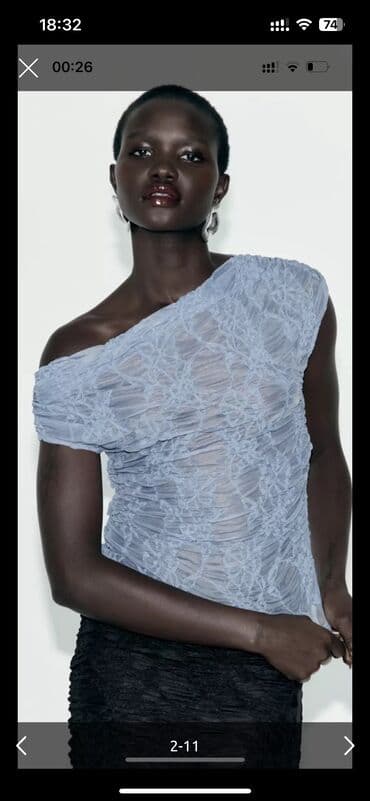 sədərəkdə kişi geyimləri: Futbolka, Zara, M, rəng - Mavi — 1