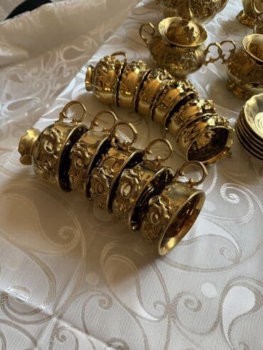 обеденный сервиз: Обеденный набор, цвет - Золотой, Фарфор, 11 персон, Чехия — 3