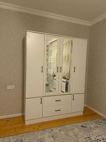 paltar şfaneri: Yeni, 4 qapılı, Güzgülü, Digər rəng, Digər material, Açılan, Düz dolab — 2