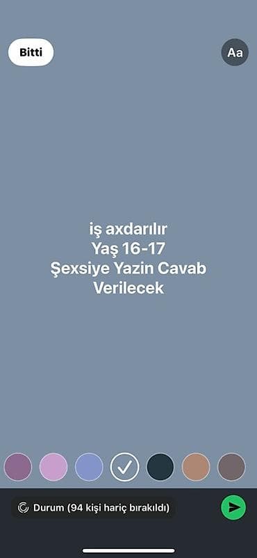 Xidmət: Gənc üçün iş axtarışı - Yaş: 16–17 - Məşğulluq növü
