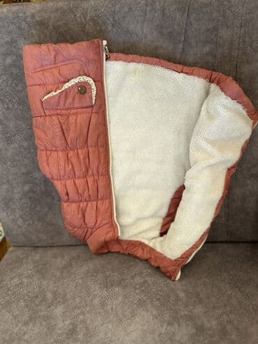 Üst geyimləri: Uşaq üçün qışlıq jilet - Rəng: kərpic-qırmızı (tünd şaftalı — 1