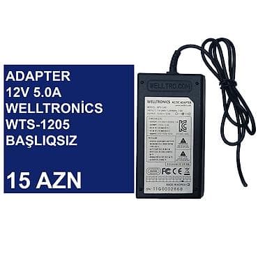 3 birinde printer: Adapterlər “5/5.5/12/19/19.5V 0.5/1/2/3/4/5A” ⭐5V 1.2A TPI TSA9-050 — 9