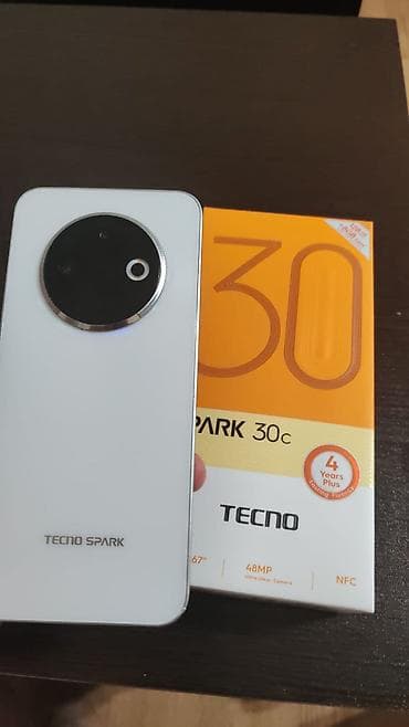 iphone 14 mini: Tecno Spark 30C, 128 GB, rəng - Ağ, Sensor — 1