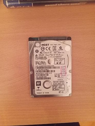 intel i5 notebook: HGST 2.5" HDD – 500 GB. Real — 1