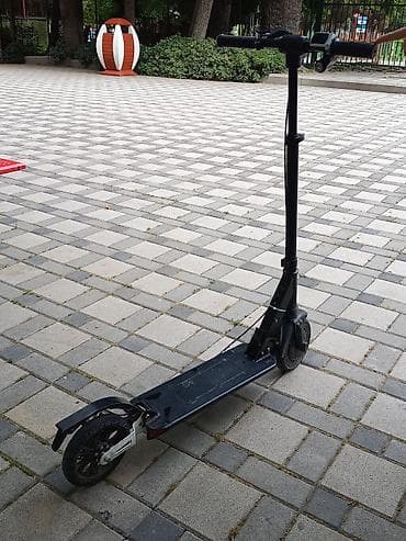 Elektrik skuter – qara rəng, yığma konstruksiya - Güclü ön — 4