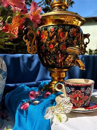 mis caydan: Çay dəsti, rəng - Mavi, Keramika, 1 nəfərlik, Azərbaycan — 2