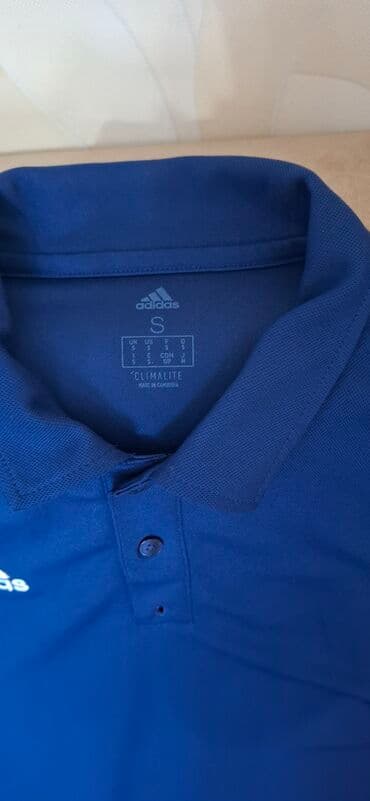 Рубашки: Мужское поло, Adidas, S, цвет - Синий — 3