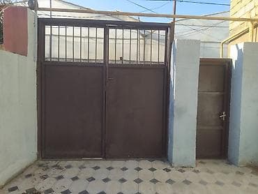 Ворота и комплектующие: Железо Дворовые ворота, Механические, С дверью, цвет - Коричневый — 1