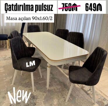 Stullar: Möhtəşəm masa dəsti👑 Yüksək keyfiyyətlə Qiymət : Masa 90x1.60/2 — 1