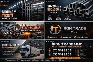 Metal fermalar: Müxtəlif ölçülü kvadrat metal profillər. Bu profillər tikinti və — 1