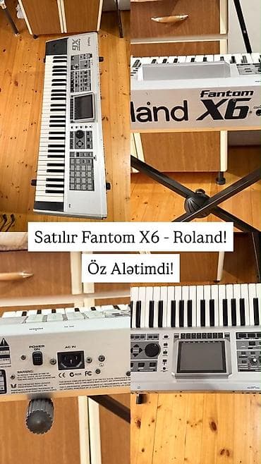 Sintezatorlar: Roland Fantom X6 sintezator/workstation - 61 klaviş, aftertouch və — 1