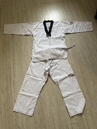 İdman formaları: Taekvondo forması və qoruyucu dəst - Forma: Ağ rəngli taekvondo — 1