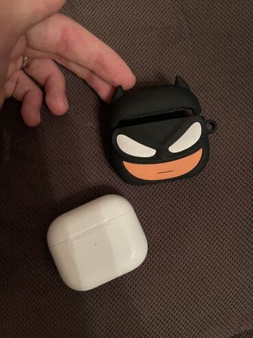 Микрофоны: Б/у Беспроводные (Bluetooth) Наушники, Apple, цвет - Белый — 1