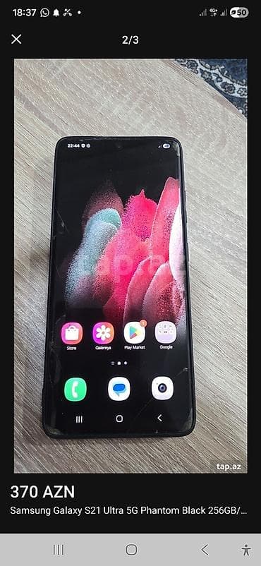Elektronika: Samsung Galaxy S21 Ultra 5G, 256 GB, rəng - Qara — 1