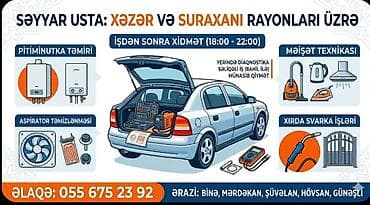 Səyyar usta xidməti – Xəzər və Suraxanı rayonları üzrə Xidmət