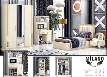 uşaq beşyi: Oğlan və qız üçün, Yeni, Təknəfərlik çarpayı, Yazı masası, Dolab — 2