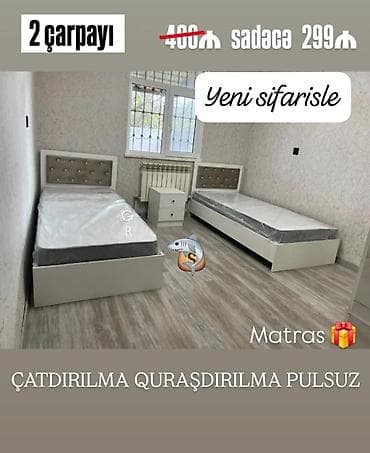 Məhsul: 2 ədəd tək nəfərlik çarpayı dəsti - Model: başlıq hissəsi