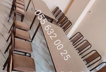 bağça üçün: Yeni, Kvadrat masa, 9 stul, Açılmayan, Stullar ilə, Metal, Azərbaycan — 11