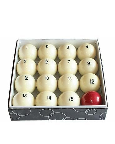 idman elceyleri: Rus biliardı üçün toplar dəsti - Komplekt: 16 ədəd top (1-dən 15-ə — 2