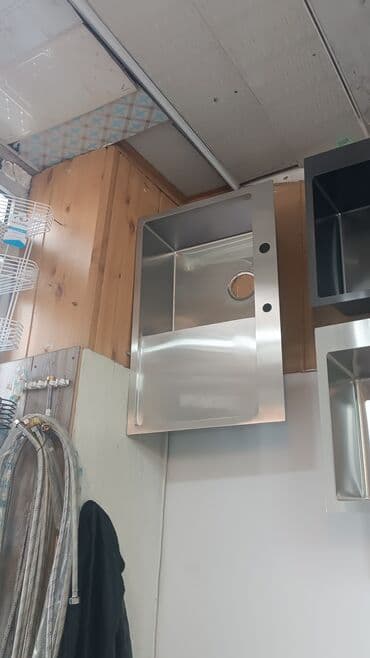 Hamam üçün aksessuarlar: Düzbucaqlı Mətbəx çanağı, Paslanmaz polad — 6