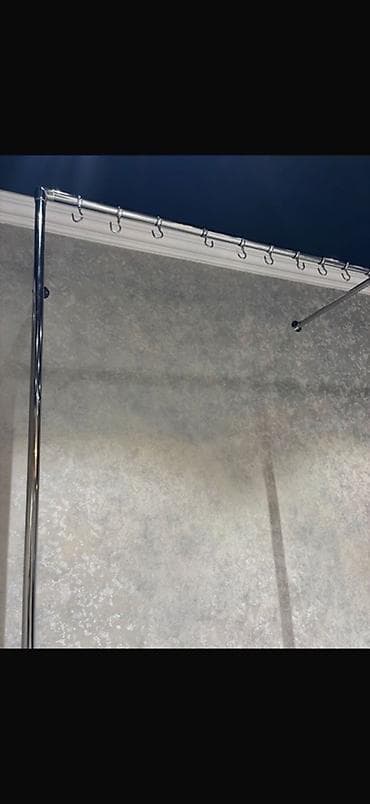 Pərdə üçün tavan relsi və dayaq sistemi - Material: xrom rəngli metal — 3