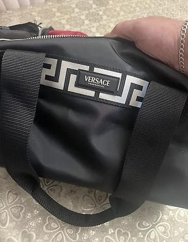 qara sumka: Versace Fragrances idman/səyahət çantası - Rəng: qara Yenidir — 3
