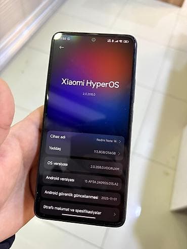 Redmi Note 14, 256 GB, rəng - Qara