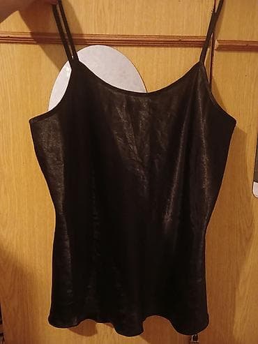 qara kupalnik: Qara atlas effektli camisole/bluz - Rəng: klassik qara, yüngül — 2