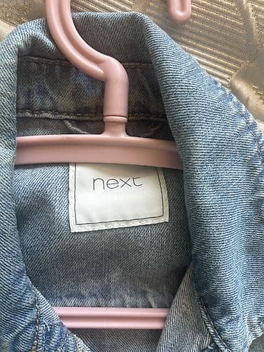 usaq ucun cins pencekler: NEXT markalı uşaq cins gödəkçə - Material: 100% denim (cins), mavi — 3
