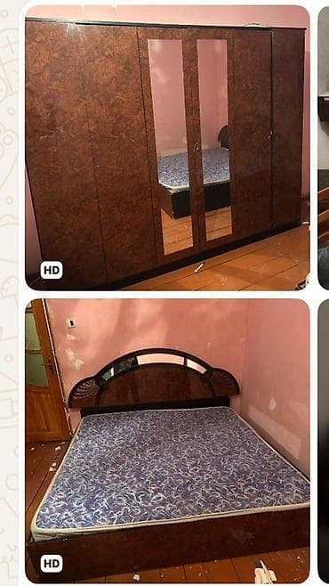 qara botinkalar: Taxt dolab 180azn Yasamal 9146 leli Yataq otağı dəsti - Komplekt — 1