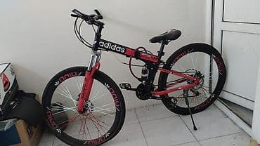 velosiped ural: Velosiped – dağ tipli, 26” təkərlər - Rəng: qırmızı/qara, üzərində — 1