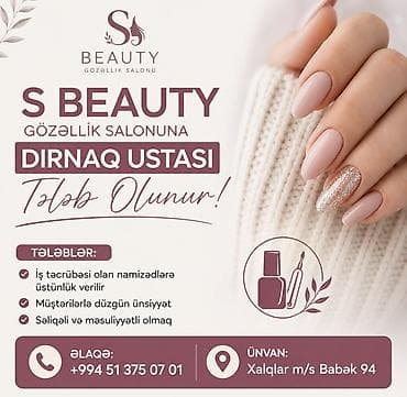 Dırnaq ustası tələb olunur, Yerin icarəsi, 1 ildən az təcrübə — 1