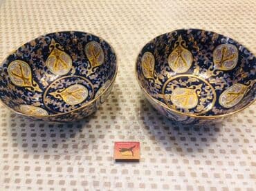 Kasalar, 2 ədədli dəst, rəng - Göy, Farfor