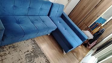 qoşa divan: Künc divan, Açılmayan, Vеlur parça — 2