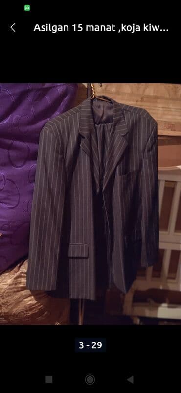türkiyənin kişi cemperləri: Jaket 10 manatBoyuk beden 54/56 razmer kurtka 20 manatkostyum 30 — 5