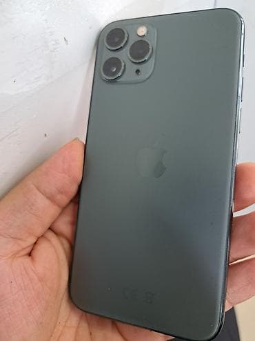 iphone 11 peo: IPhone 11 Pro, 64 GB, Matte Midnight Green, Face ID — 1