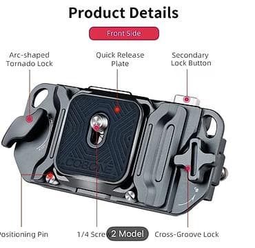 video kaset: Kəmərə taxılan fotoaparat tutacağı – sürətli çıxarışlı klip sistemi • — 9