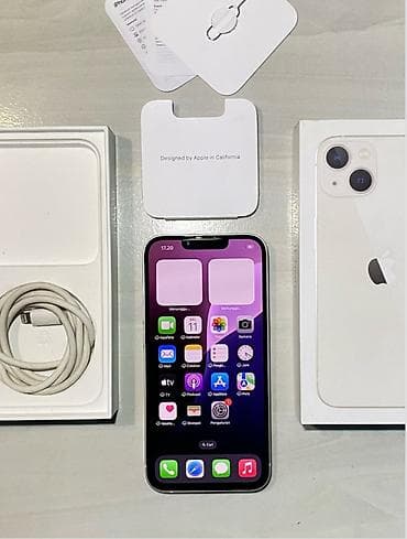 iphone x face id: IPhone 13, 128 GB, Ağ, Zəmanət, Kredit, Simsiz şarj — 3
